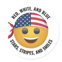 Amerikaanse emoji gezicht Stickers
