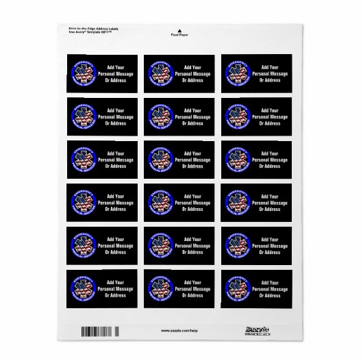 Amerikaanse EMS Return Address Labels (Full Sheet)