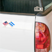 Amerikaanse en Argentijnse Kroatische vlaggen Bumpersticker (Op Truck)
