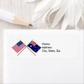 Amerikaanse en Australische getijdenvlaggen Etiket (Insitu)