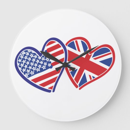 Amerikaanse en Britse vlag Grote Klok (Voorkant)