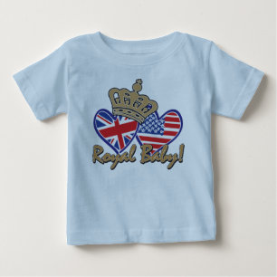 Amerikaanse en Britse vlag Hearts Royal Baby