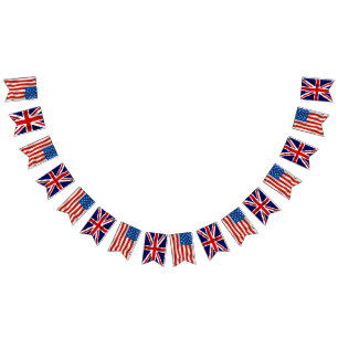 Amerikaanse en Britse vlaggen Anglo American Vlaggetjes
