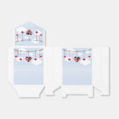 Amerikaanse en Britse vlaggen, Heart Royal Wedding Bedankdoosjes (Uitgevouwen)