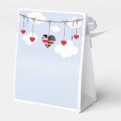 Amerikaanse en Britse vlaggen, Heart Royal Wedding Bedankdoosjes (Achterkant)
