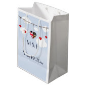 Amerikaanse en Britse vlaggen, Koninklijke bruilof Medium Cadeauzakje (Achterkant Gekanteld)