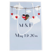 Amerikaanse en Britse vlaggen, Koninklijke bruilof Medium Cadeauzakje (Voorkant)