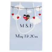 Amerikaanse en Britse vlaggen, Koninklijke bruilof Medium Cadeauzakje (Achterkant)