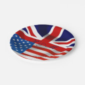 Amerikaanse en Britse vlaggen, Royal Wedding Papieren Bordje (Gekanteld)