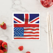 Amerikaanse en Britse vlaggen, Royal Wedding Servetten (Insitu)