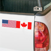 Amerikaanse en Canadese Bumpersticker (Op Truck)