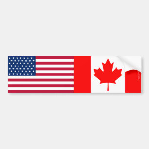 Amerikaanse en Canadese Bumpersticker