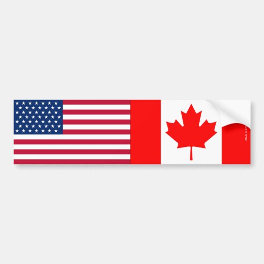 Amerikaanse en Canadese Bumpersticker (Voorkant)