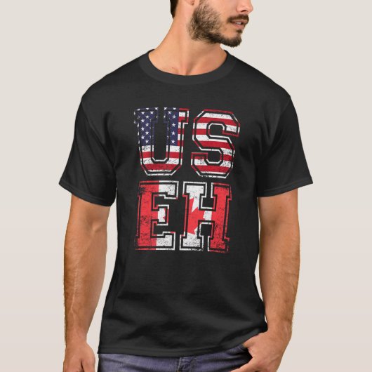 Amerikaanse en Canadese meme citaat T-shirt (Voorkant)