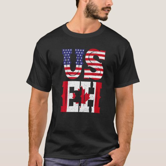 Amerikaanse en Canadese meme citaat T-shirt (Voorkant)