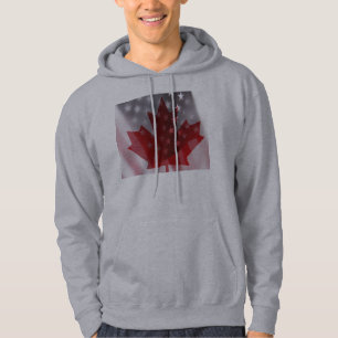 Amerikaanse en Canadese vlaggen Hoodie