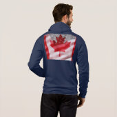 Amerikaanse en Canadese vlaggen mannen AA zip hood Hoodie (Achterkant volledig)