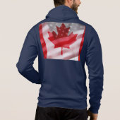 Amerikaanse en Canadese vlaggen mannen AA zip hood Hoodie (Achterkant)