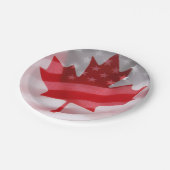 Amerikaanse en Canadese vlaggen Papieren Bordje (Gekanteld)