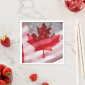 Amerikaanse en Canadese vlaggen Servet (Insitu)