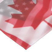 Amerikaanse en Canadese vlaggen Tafelkleed (Gekanteld)