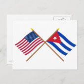 Amerikaanse en Cubaanse gekruiste vlaggen Briefkaart (Voorkant / Achterkant)