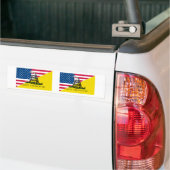 Amerikaanse en Gadsden vlag Bumpersticker (Op Truck)