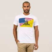 Amerikaanse en Gadsden vlag T-shirt (Voorkant volledig)