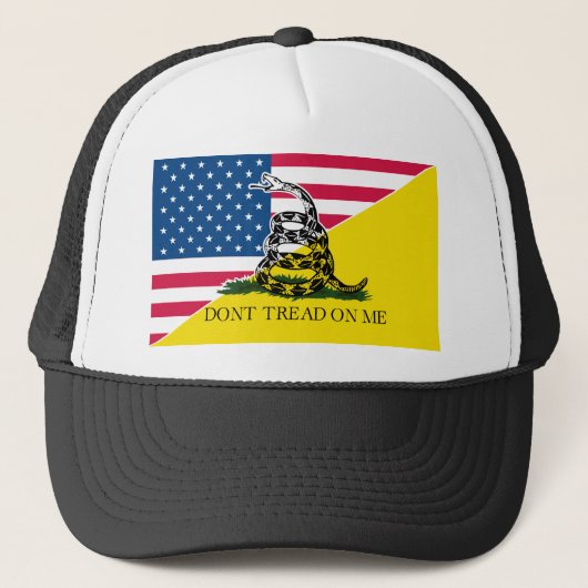 Amerikaanse en Gadsden vlag Trucker Pet (Voorkant)