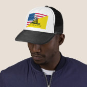 Amerikaanse en Gadsden vlag Trucker Pet (In situ)