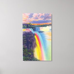 Amerikaanse en Hoefijzer Herfsten in Dusk Canvas Afdruk
