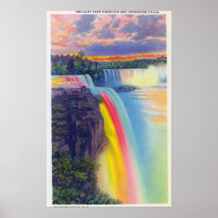 Amerikaanse en Hoefijzer Herfsten in Dusk Poster