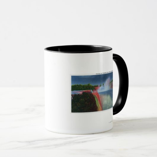 Amerikaanse en Hoefijzer Herfsten verlicht Mok (Voorkant rechts)