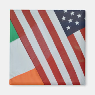 Amerikaanse en Ierse vlaggen Magneet