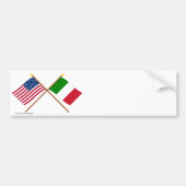Amerikaanse en Italiaanse gesteentekker Bumpersticker (Voorkant)