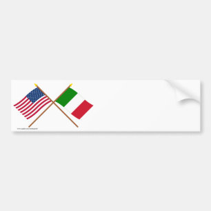 Amerikaanse en Italiaanse gesteentekker Bumpersticker