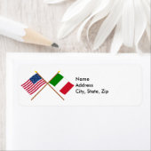 Amerikaanse en Italiaanse gesteentekker Etiket (Insitu)