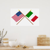 Amerikaanse en Italiaanse gesteentekker Poster (Keuken)