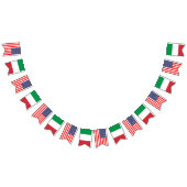 Amerikaanse en Italiaanse internationale bruiloft Vlaggetjes (Alle)