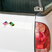 Amerikaanse en Jamaica Crossed Flags Bumpersticker (Op Truck)