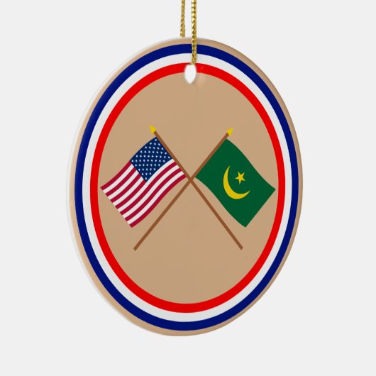 Amerikaanse en Mauritaanse gesteentekker Keramisch Ornament (Rechts)