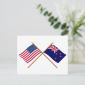 Amerikaanse en Nieuw-Zeelandse getijdenvlaggen Briefkaart (Staand voorkant)