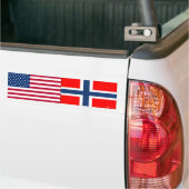 Amerikaanse en Noorse Bumpersticker (Op Truck)