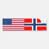 Amerikaanse en Noorse Bumpersticker (Voorkant)