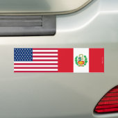 Amerikaanse en Peruaanse Bumpersticker (Op auto)