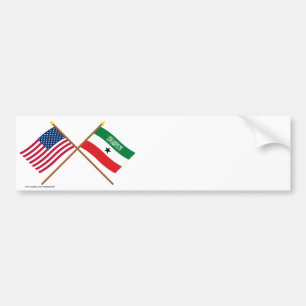Amerikaanse en Somaliland Kroatische vlaggen Bumpersticker