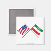 Amerikaanse en Somaliland Kroatische vlaggen Magneet (Voorkant / Achterkant)