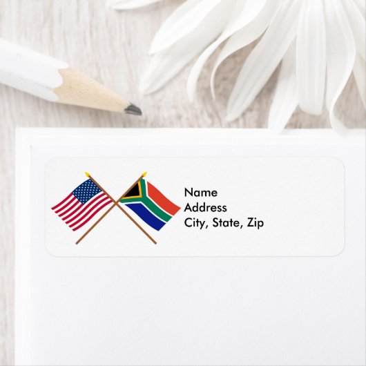 Amerikaanse en Zuid-Afrikaanse gesteentekker Etiket (Insitu)