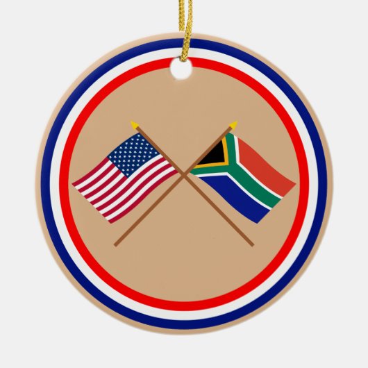 Amerikaanse en Zuid-Afrikaanse gesteentekker Keramisch Ornament (Voorkant)