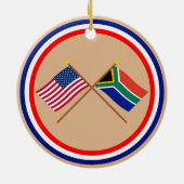 Amerikaanse en Zuid-Afrikaanse gesteentekker Keramisch Ornament (Achterkant)